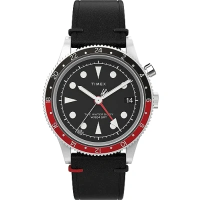 Afbeelding van Timex Standard TW2W20200 Horloge Leer Zwart Ø 40 mm