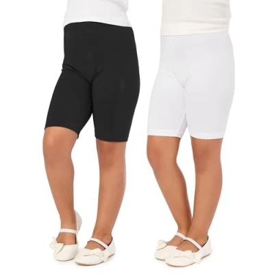 Afbeelding van Merry Style Korte Leggings Sport Pantacourt Shorts Slipje Yoga Pants Kleding Meisjes MS10 132, zwart/wit (2 stuks)