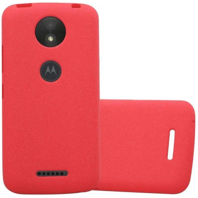Afbeelding van Cadorabo Hoesje geschikt voor Motorola MOTO C PLUS in FROST ROOD Beschermhoes gemaakt van flexibel TPU silicone Case Cover