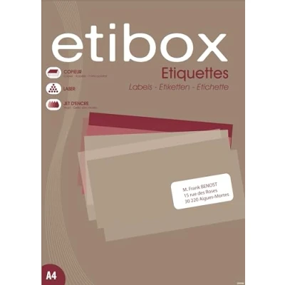 Afbeelding van APLI PAPER ETIBOX Wit 38 x 21.2 mm 6500 etiket(ten) (100 vel(len) 65) etiketten voor meervoudige doeleinden