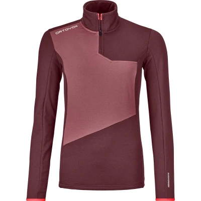 Afbeelding van ORTOVOX Women Fleece Light Zip Neck Winetasting maat L