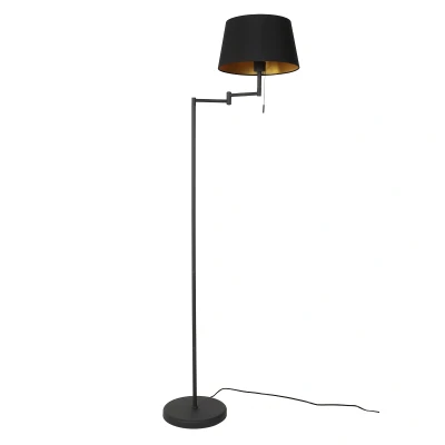 Afbeelding van Mexlite vloerlamp Bella zwart metaal 5894ZW