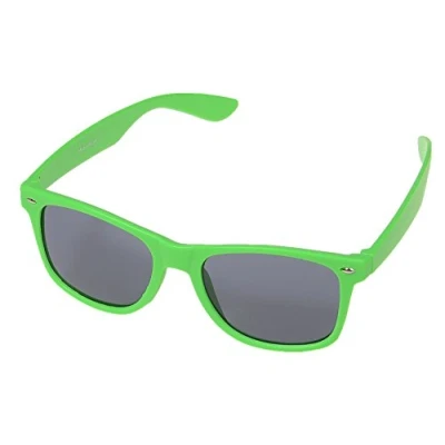 Afbeelding van Miobo zonnebril, zonnebril of transparante glazen, retro jaren 80 stijl, zwart, Groene