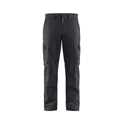 Afbeelding van Blaklader Industrie werkbroek stretch met kniezakken 1448 1832 Medium Grijs/Zwart D100