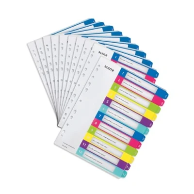 Afbeelding van Tabblad leitz wow index print pp a4+ 1 12 10 stuks