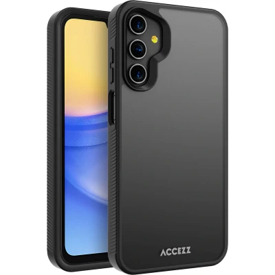 Afbeelding van Accezz Hoesje Geschikt voor Samsung Galaxy A15 (5G) / (4G) Rugged Frosted Backcover zwart