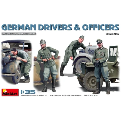 Afbeelding van 1:35 MiniArt 35345 German Drivers &amp; Officers Plastic Modelbouwpakket