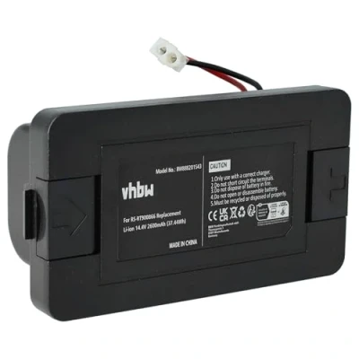 Afbeelding van vhbw Vervangende batterij voor Rowenta RS RT900866 huishoudelijke robot Home Cleaner, zwart, 2600 mAh, 14,4 V, Li Ion)
