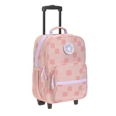 Afbeelding van LÄSSIG Valise à roulettes pour enfant avec barre télescopique et Motif fête Rose