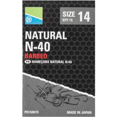 Afbeelding van Preston Natural N 40 Barbed (15 pcs) Maat : 20