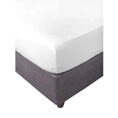 Image de Miracle Home Drap housse élastique pour lit de 180 cm, blanc