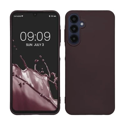 Afbeelding van kwmobile telefoonhoesje geschikt voor Samsung Galaxy A25 Hoesje smartphone Back cover in metallic braam