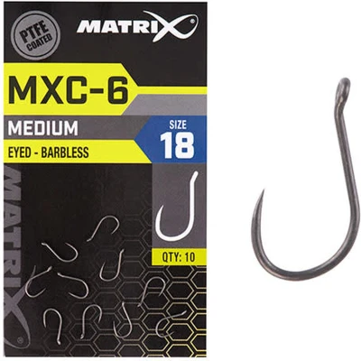 Afbeelding van Matrix MXC 6 Barbless Eyed (10 pcs) Maat : size 18