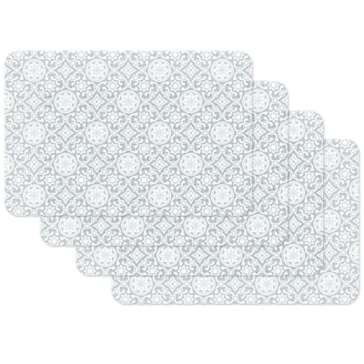 Afbeelding van Venilia Set van 4 Indiase transparante placemats voor eetkamer, onderzetter, gemakkelijk schoon te maken, geschikt levensmiddelen, 45 x 30 cm, 59047