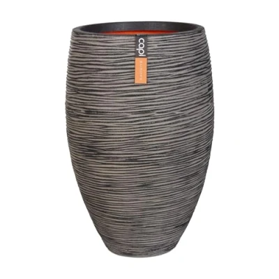 Afbeelding van Bloempot Nature Rib elegant Deluxe 45x72 cm antraciet