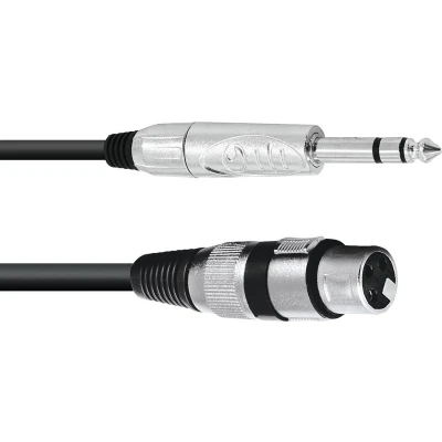 Afbeelding van Omnitronic Adaptercable XLR(F)/Jack stereo 2m bk