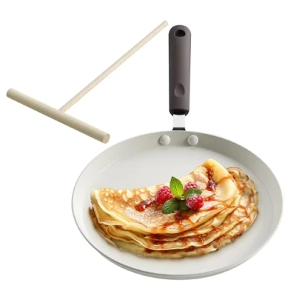 Afbeelding van Navaris pannenkoekenpan antiaanbak 26 cm Voor pannenkoeken, crêpes, omelet en tortilla&#039;s Alle fornuizen Met crêpe spreider