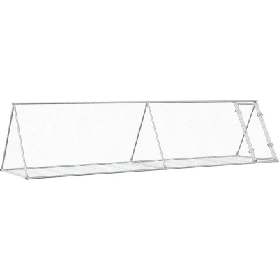 Afbeelding van vidaXL Konijnenkooi 400x105x91 cm gegalvaniseerd staal zilverkleurig