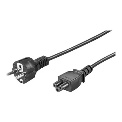 Image de goobay Câble d&#039;alimentation power CEE 7/7 (M) pour IEC 60320 C5 CA 250 V 10 A 3 m moulé noir