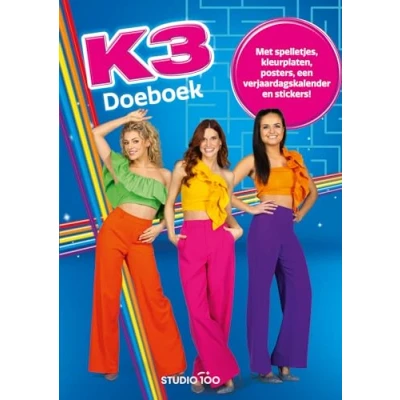 Afbeelding van K3 Doeboek Alle kleuren Met Spelletjes/kleurplaten/posters/verjaardagskalender en stickers