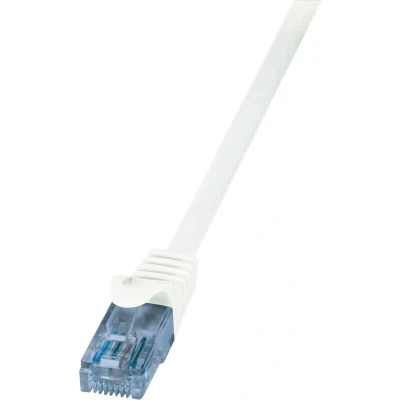 Afbeelding van CAT6a U/UTP wit 0.25M CCA Netwerkkabel Computerkabel Kabel