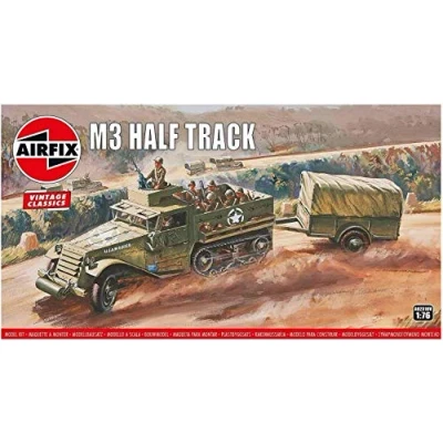 Afbeelding van Airfix Half track M3 (Af02318v) modelbouwsets, hobbybouwspeelgoed voor kinderen, modelverf en accessoires