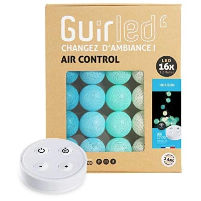 Afbeelding van Guirled Lichtketting met ballen van katoen, USB draadloze afstandsbediening babynachtlampje 2 uur inclusief dubbele voeding A 4 intensiteiten 16 1,6 m Horizon