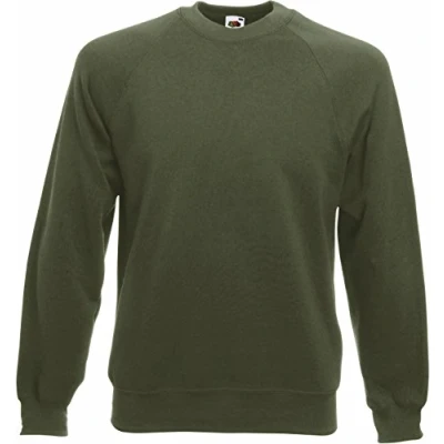 Afbeelding van Fruit of the Loom Raglan Sweatshirt voor heren, Classic Olive