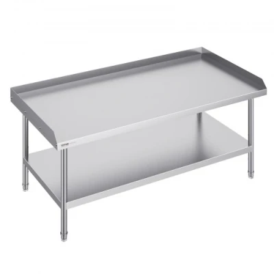 Image de VEVOR Table de Travail en Inox Préparation 76,2x152,4 cm Restaurant