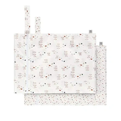Image de LÄSSIG Lot de 2 sacs humides réutilisables à pois et moutons