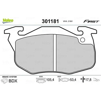 Afbeelding van Valeo Remblokset 301181