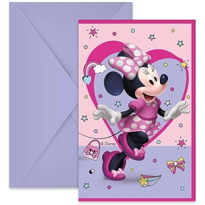 Image de Invitations Minnie Mouse Junior 6 pièces