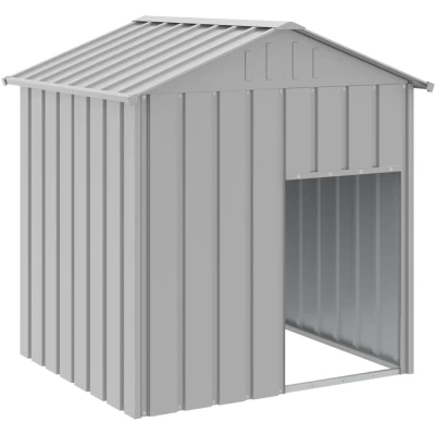 Afbeelding van vidaXL Hondenhok met dak 117x103x123 cm gegalvaniseerd staal