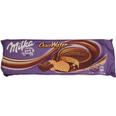 Afbeelding van Milka Choco Wafer Melk Chocolade 6 Koekjes 180 Gram