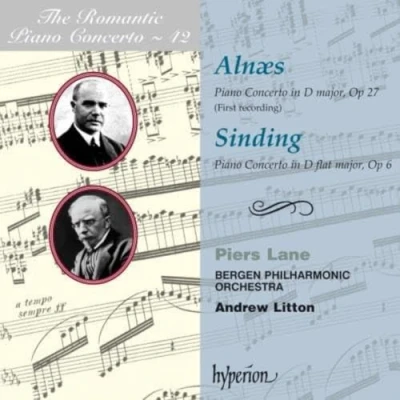Afbeelding van Piers Lane, Bergen Philharmonic Orchestra, Andrew Litton Alneas/Sinding: Piano Concertos (CD)