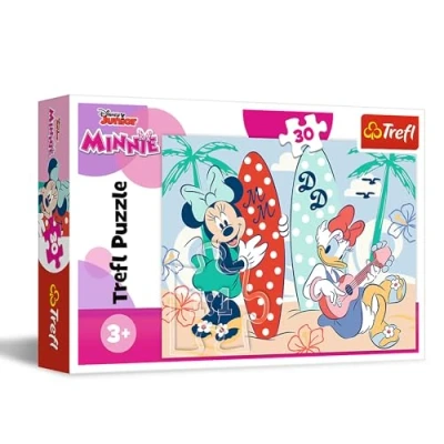 Afbeelding van Trefl Disney Minnie, kleurrijke Minnie puzzels 30 stukjes puzzel met stripfiguren, creatief entertainment, vrije tijd voor kinderen vanaf 3 jaar