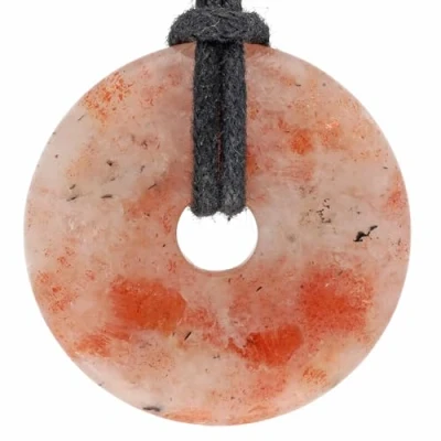 Afbeelding van Lebensquelle Plus Donut zonnesteen hanger Ø 30 mm, edelsteen, Zonder steen