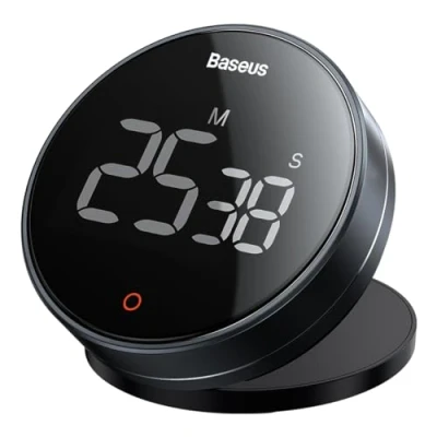 Afbeelding van BASEUS Heyo Rotatie Countdown Timer Pro Magnetische Digitale Wekker Donkergrijs