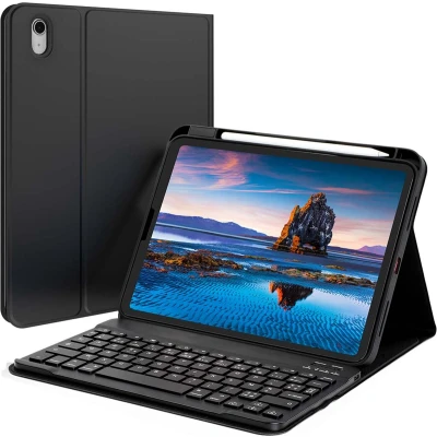 Afbeelding van Accezz AZERTY Bluetooth Keyboard Bookcase Geschikt voor de iPad 10 (2022) 10.9 inch Zwart