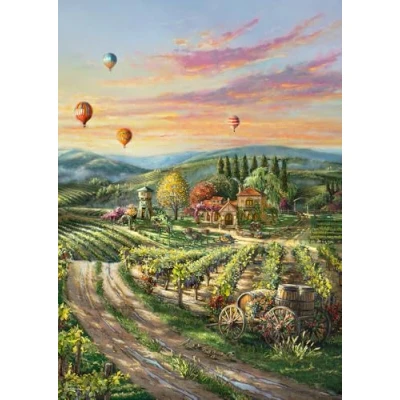 Afbeelding van Schmidt Spiele 57366 Thomas Kinkade, Wijngaard van Peaceful Valley, puzzel met 1000 stukjes