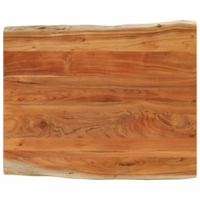 Afbeelding van Tafelblad rechthoekig natuurlijke rand 90x80x3,8 cm acaciahout