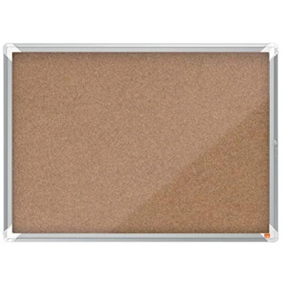 Afbeelding van Nobo Weergavebord kurk, afsluitbaar, 8 x A4, Premium Plus, bruin, 1915326