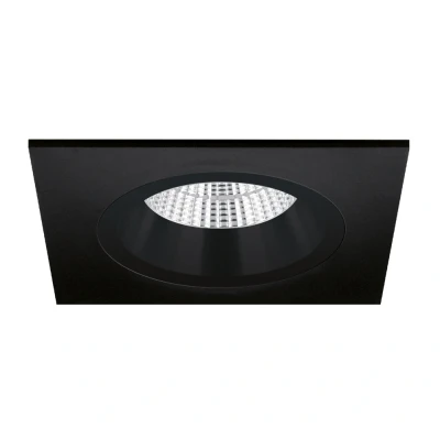 Afbeelding van Yphix Milano Inbouwspot Zwart Vierkant Verdiept 1 Lichtpunt 93x93mm LEDdirect.nl