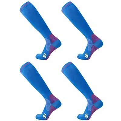 Afbeelding van Odtmger Compressiesokken (20 30 mmHg) voor mannen en vrouwen de beste compressiekousen om hele dag te dragen, betere bloedcirculatie (XXL, blauw)