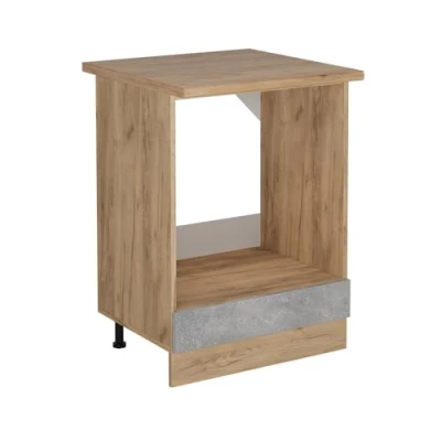 Afbeelding van Vicco Ovenombouwkast R Line, Beton/Krachtige Eik goud, 60 cm , WB