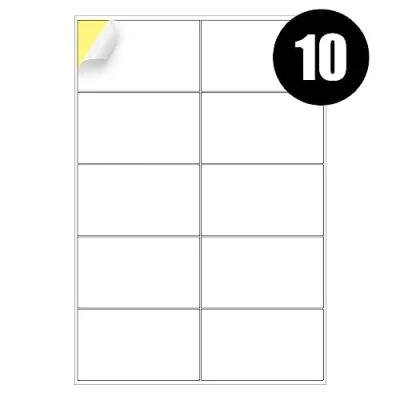 Afbeelding van 10 etiketten per DIN A4 vel, 50 vellen à 500 bedrukbare zelfklevende etiketten, iSOUL mat zelfklevend papier voor adres, verzending, frankering, laser en inkjetprinter, stuks