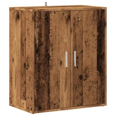 Afbeelding van Schoenenkast 60x35x70 cm bewerkt hout oud houtkleurig