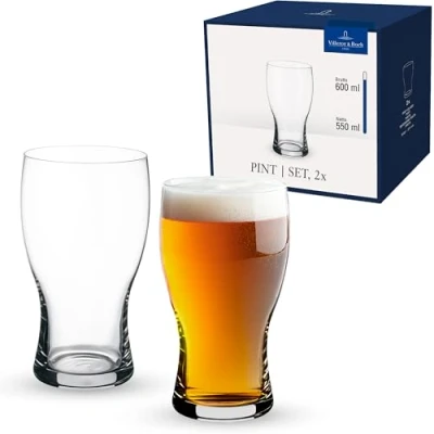 Afbeelding van Villeroy &amp; Boch Purismo Bierglas 65 Cl Set Van 2 Transparant