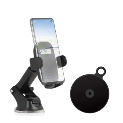 Afbeelding van Wicked Chili Mobiele telefoonhouder voor de voorruit met montageplaat dashboard, compatibel Samsung Galaxy S20 Ultra S10 Lite S9 Plus Note10+ A90 A71 A60 A50 A51 A41 A10 M40 M30s