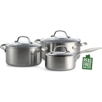 Afbeelding van Greenpan Geneva Set 3 delig: Steelpan 16cm/ Kookpot 20cm/24cm